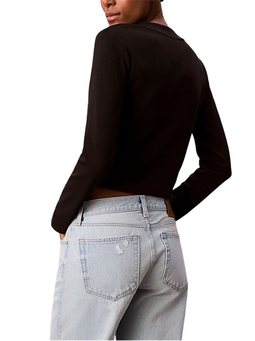 T-shirt manica lunga in cotone Calvin Klein Jeans | LV047A803GUB1